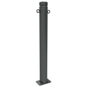 Ornamental bollard | Series 482B | � 82 mm | stationary, to be fixed by plugswith base plate 100 x 150 mm | without lock | with 2 eyelets